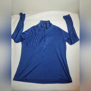 Patagonia Capilene Quarter Zip Blue Shirt sz S